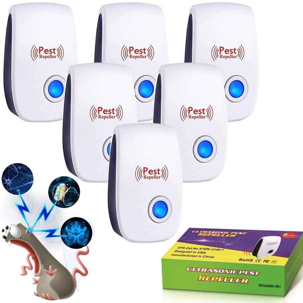 Ultrasonic Pest Repeller 6 Packs, 2021 Upgraded Electronic Pest
