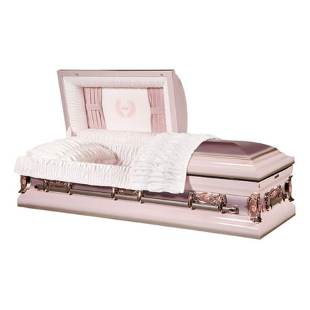 Overnight Caskets Funeral Mother Pink Finish Interior