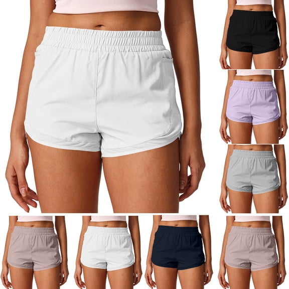 Tumotour Athletic Running Shorts for Women's Outdoor Work Shorts Jogging Walkshort Summer Straight-Leg Shorts with Pocket