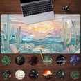 thumbnail image 2 of Desk Mat Gaming Abstract Ocean Desk Pad Large Mouse and Keyboard Pad, Faux Stained Glass Sun & Waves Mouse Mat XXL Desk Protector, Computer Mats for Desktop Sun & Waves Office Decor 31.5" X 15.7", 2 of 6
