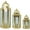 Gold, variant on Moroccan Candle Lanterns Decorative Set of 3 for Floor, Ramadan Decorations, Indoor Home Decor, Outdoor Patio or Porch, Weddings, Gold