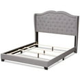 thumbnail image 4 of Bowery Hill Fabric Tufted King Size Bed in Grey, 4 of 8