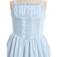 thumbnail image 4 of IBTOM CASTLE Tween Girls Midi Corset Dress for Middle School Dance Party Summer Vacation Sundresses Holiday Junior Dresses 11-12 Years Blue, 4 of 7