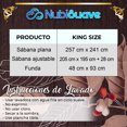 thumbnail image 3 of Juego De Sabanas King Size Microfibra Amplias Con Diseño Nubisuave  Estampado, 3 of 6