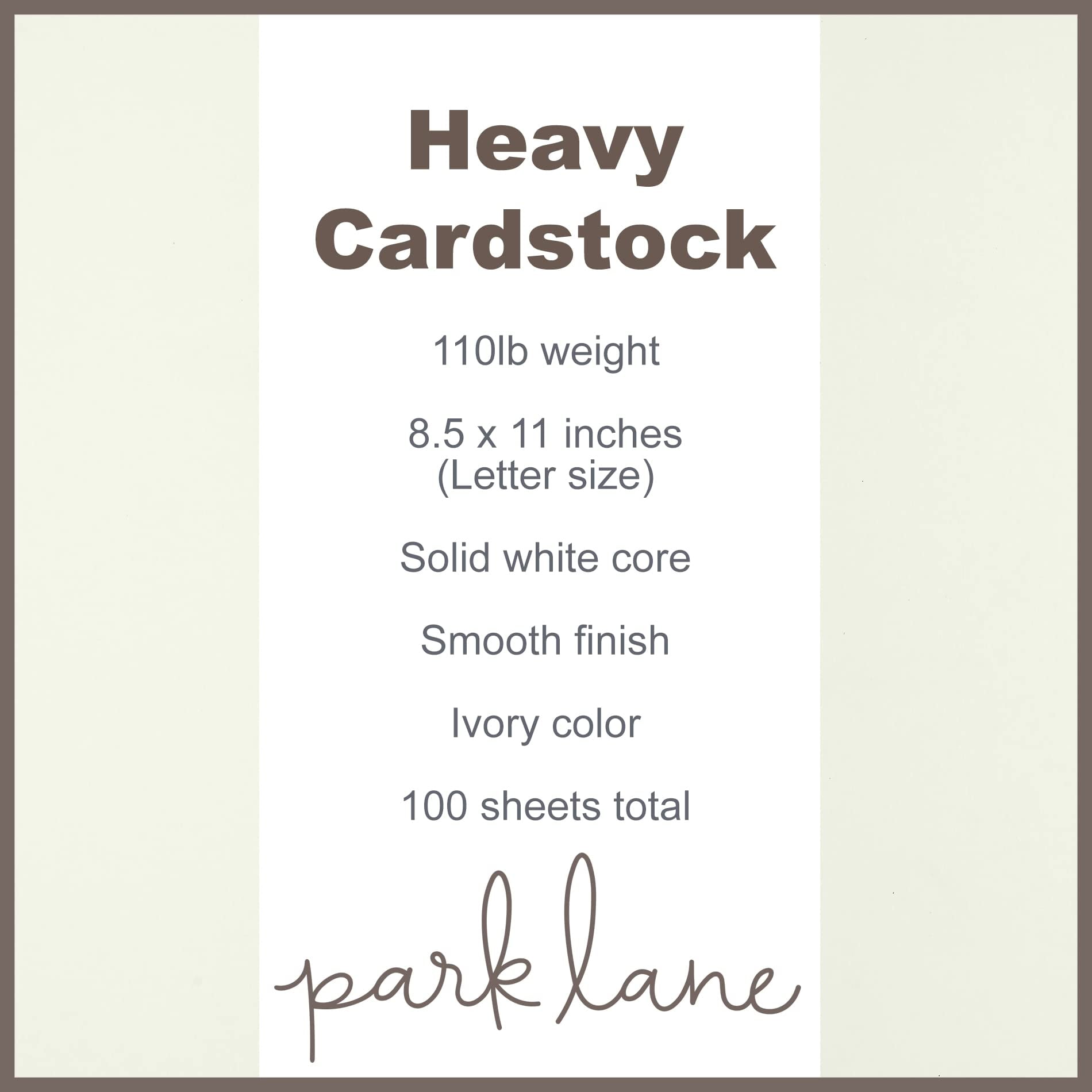 8.5 x 11 White Cardstock | Heavyweight 110lb Cover (297Gsm) Card Stock Paper Smooth Finish | for Arts & Crafts, Greeting Cards, Invitations, Brochures