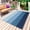 Blue, variant on Outdoor Rug 3' x 5', Brown Beige Ombre Large Carpet Area Rugs for Patio, RV, Deck, Farmhouse Vintage Wooden Striped Water Absorption Camping Rug, Lightweight Washable Rugs Runner