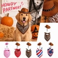 thumbnail image 6 of Pet Cowboy Costume, Halloween Costumes for Dogs Cats with Hat and Bandana, Western Themed Pet Outfit for Holiday Party Cosplay and Photo Shoots (FlagA), 6 of 7
