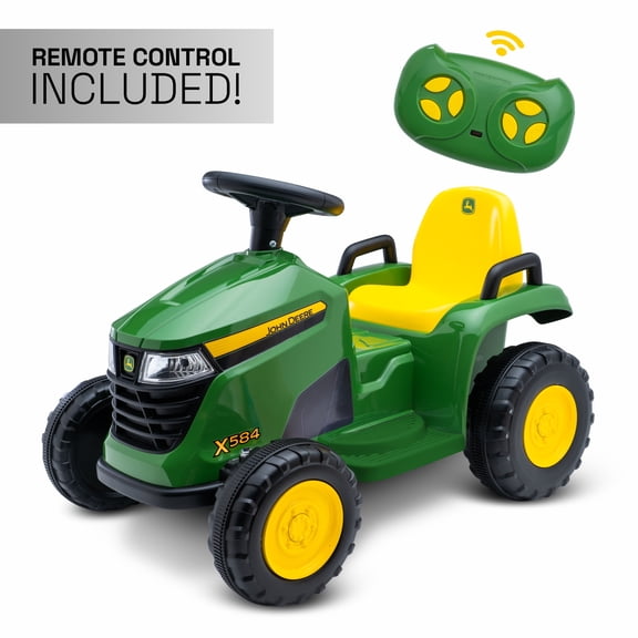John Deere 6V Battery Powered Ride-On Tractor with Remote Control for Ages 18M to 36M