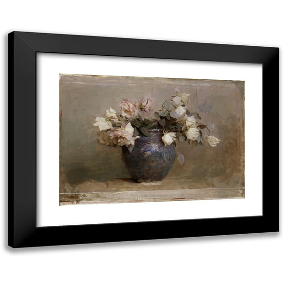Abbott Handerson Thayer 14x11 Black Modern Framed Museum Art Print Titled - Roses (1890)