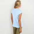 thumbnail image 6 of Women's Sleeveless Knit Top With Seam Front Detail- Large, Blue, 6 of 6