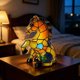 thumbnail image 4 of Stained Style Horse Night Light Resin USB Powered Table Lamp For Home Decor, 4 of 9