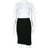 Pre-owned|Dolce & Gabbana Womens Wool Solid High Waist Mini Pencil Skirt Black Size S