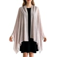 thumbnail image 3 of UDAUDU Shawls and Wraps for Evening Dresses Silk Chiffon Feeling Scarf Wrap Women Elegant Shawl for Evening Dresses Scarf Flower Chiffon Shawl Light Purple, 3 of 4