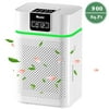 Air Purifiers for Home 900 Sq.ft, HEPA Air Purifiers for for Wildfire Smoke Pets Pollen Odor, with Air Quality Monitoring Light, Auto/Sleep Mode, 6 Timer