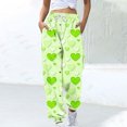 thumbnail image 2 of Kaemgyyd Women's Sweatpants Casual Fashion Drawstring Valentines Print Pants Baggy Cinch Bottom Workout Trousers with Pockets, 2 of 5