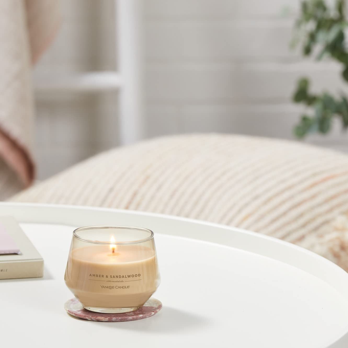 Yankee Candle Studio Collection Scented Jar, Amber & Sandalwood, 10 oz, 50 Hours Burn Time