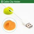 thumbnail image 2 of Clip de Soporte de Cable Universal de Bargains Únicos, 28x15mm, Duradero, Silicona, Amarillo para Tablero de Coche, TV, PC, Laptop, Escritorio de Oficina, 2 of 7