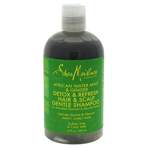 Shea Moisture African Water Mint ginger Detox Hair Scalp gentle Shampoo