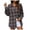 Coffee, variant on IROINNID Women's Casual Mid-Length Jacket Turndown Lapel Plaid Shacket Long Sleeve Outwear, Coffee