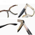 thumbnail image 4 of Oversized Colorful Rhinestone Diamond Anti-blue Light Glasses Frame Trendy Square Eyeglasses Frame, 4 of 8