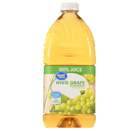Great Value 100% Juice, White Grape, 64 Fl Oz, 1 Count
