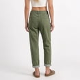 thumbnail image 4 of Womens Jeans Stretch Mid Rise Straight Leg Jeans with Button Slant Pockets All Seasons Solid Green L, 4 of 5
