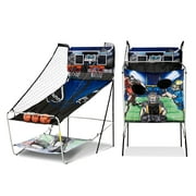 MD Sports 3 in 1 Basketball, Football, Baseball Game with LED Scoring System, 81 inch x 43 ibch x 80.5 inch