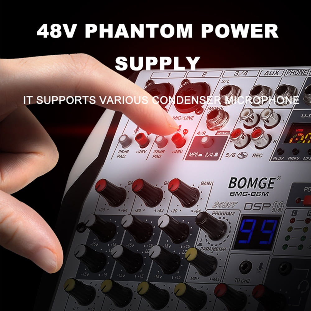 Dj Mixer Depusheng TC8 Professional Audio Mixer 99 DSP 8