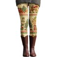 thumbnail image 2 of Christmas Leggings for Women Elastic High Waist Festive Print Soft Stretch Tight Pants Workout Yoga Pants, 2 of 6