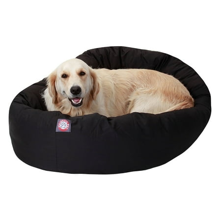 UPC: 0788995611400 | Majestic Pet | Poly/Cotton Bagel Pet Bed For Dogs  Black  Large