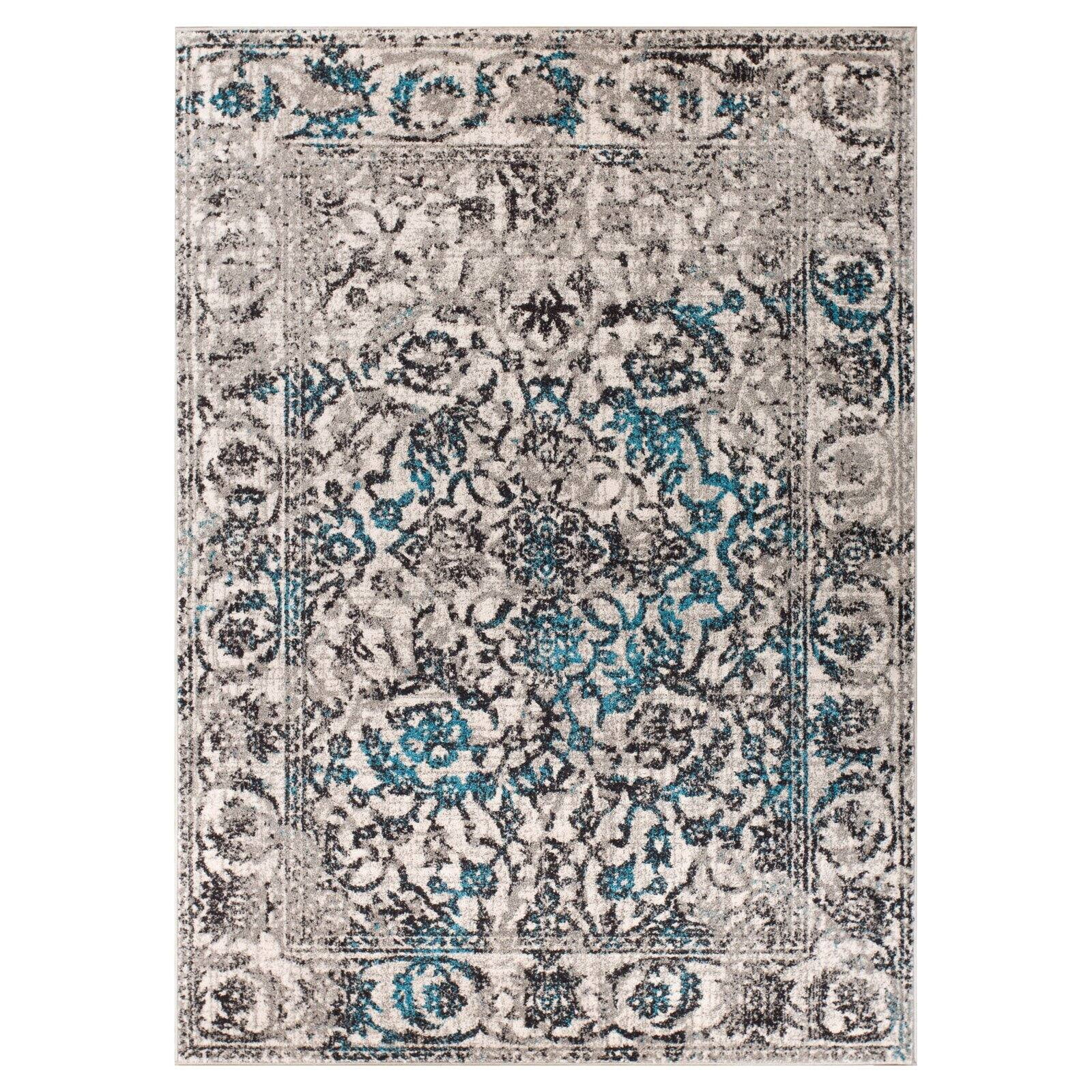 Well Woven 22874 Sydney Vintage Sheffield Grey Traditional Distressed Oriental Area Rug - 3 ft. 3 in. x 4 ft. 7 in.