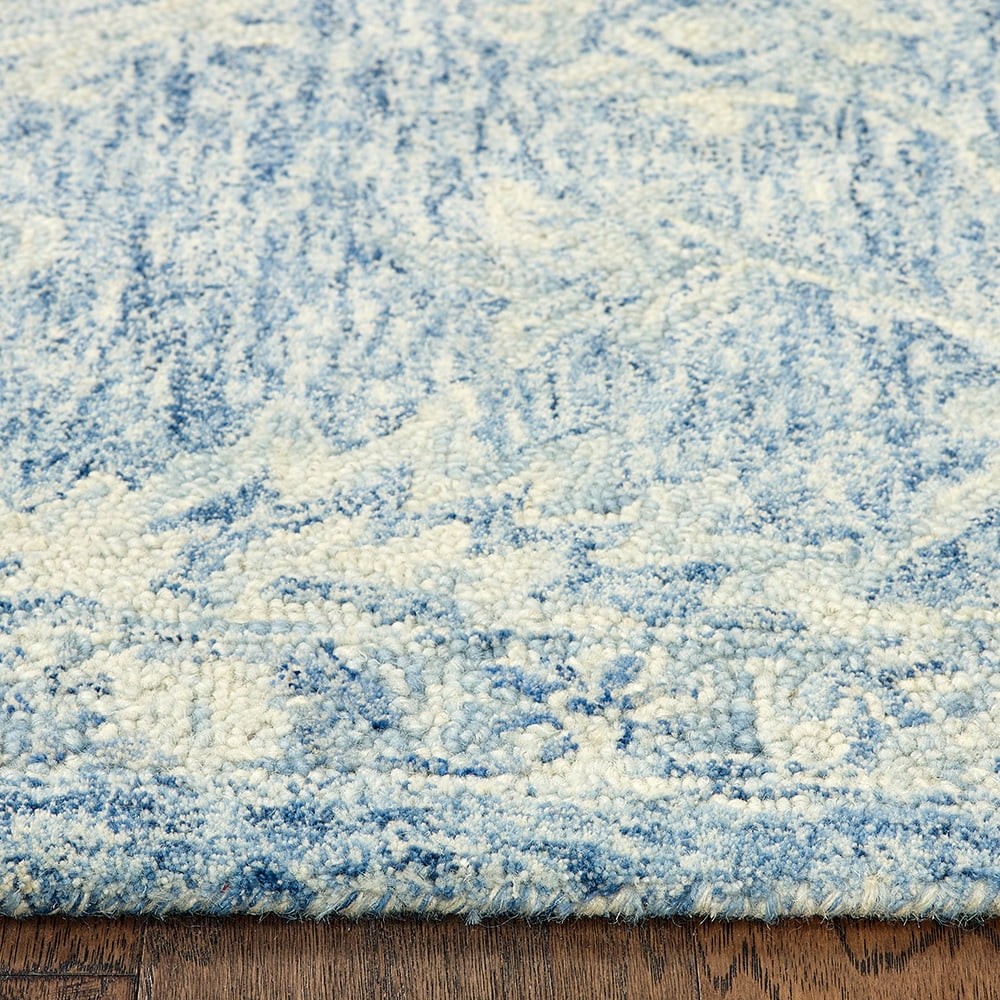 Ox Bay Karma Blue Navy Arabesque Indoor Area Rug(5' x 7'9")