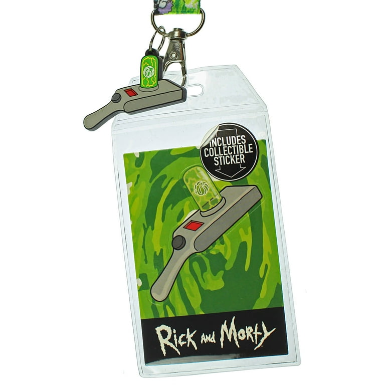 FAMILIO-Rick and Morty lanyard Rick and Morty lanyard avec porte-cartes  Rick and Morty neck strap lanyard et porte-badge étanche pour cartes