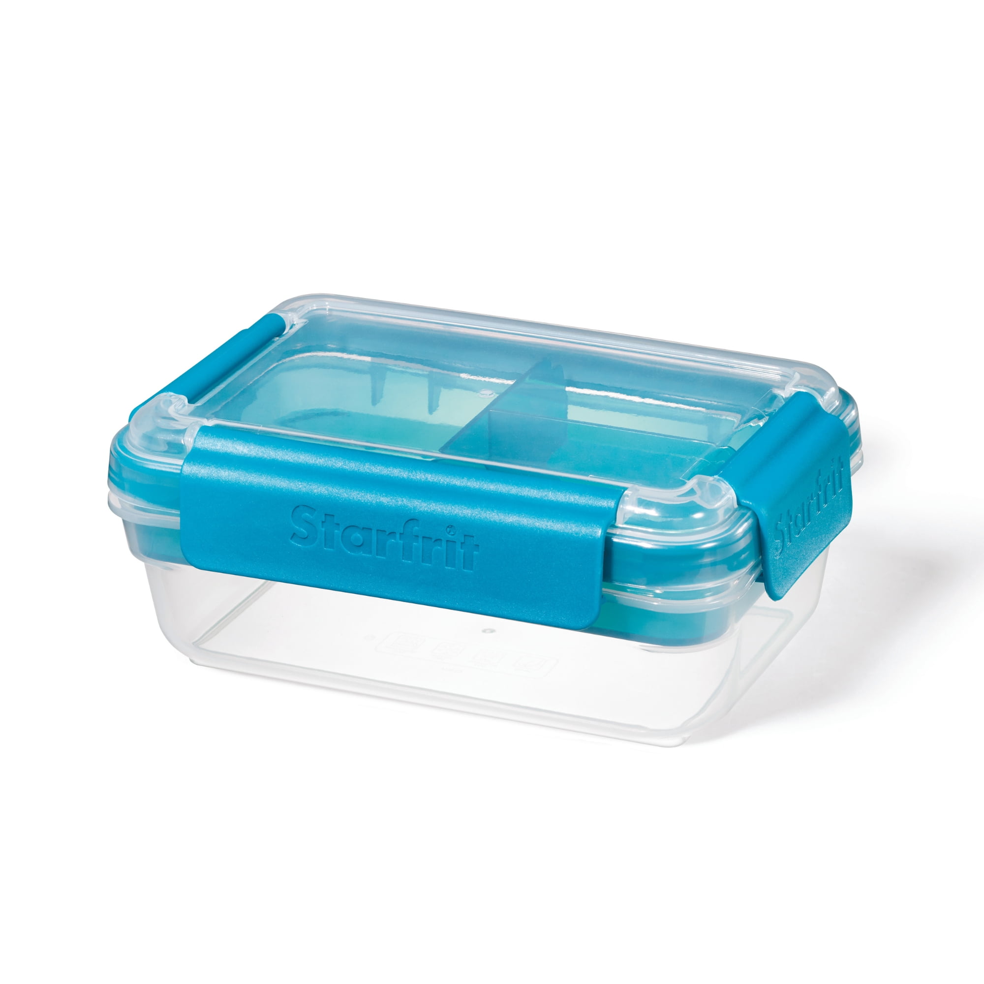 Starfrit Easy Lunch Rectangular Bento Container - Removable Tray - 32oz/946ml - Airtight & Leakproof - 4-Sided Locking Lid