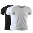 thumbnail image 4 of Camisetas de verano 2024 para hombre, ropa masculina lisa, camisetas de manga corta, camisetas básicas casuales, camisetas deportivas holgadas y cómodas, 4 of 4