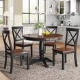 thumbnail image 1 of 5 Pieces Dining Table And Chairs Set For 4 Persons, Kitchen Room Solid Wood Table With 4 Chairs, 1 of 3