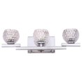 thumbnail image 2 of Woodbridge Lighting Jewel 3-Light Glass Bath Light in Chrome/Crystal Mercury, 2 of 3