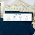thumbnail image 4 of Kotton Culture 3Pc Queen Size Pinch Duvet Cover Set 100% Egyptian Cotton 1000 TC Teal, 4 of 4
