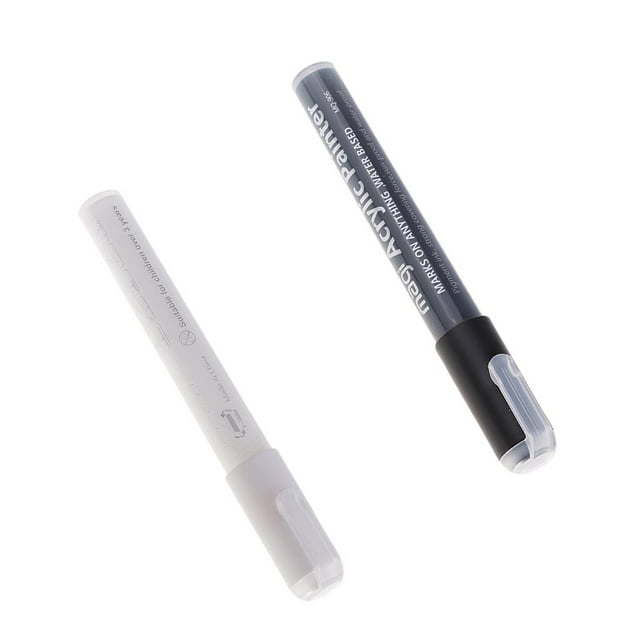 2 Paquetes De Rotudores De Pintura A Base De Agua Y Bncos De Pintura Permanente Impermeable Para Escribir Pintura, Manualidades De Br BLESIY Marcadores de pintura acrílica plumas