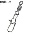 thumbnail image 2 of Opolski 50/100Pcs Swivel Fishing Connector Stainless Steel Hook Fast Rolling Clip Snaps, 2 of 8