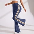 thumbnail image 6 of Gkeoshab Crz Yoga Leggings Women's Side-Stripe Flared Yoga Pants Nylon Spandex Bootcut Lounge & Workout Trousers with Comfort Fit Navy S, 6 of 8