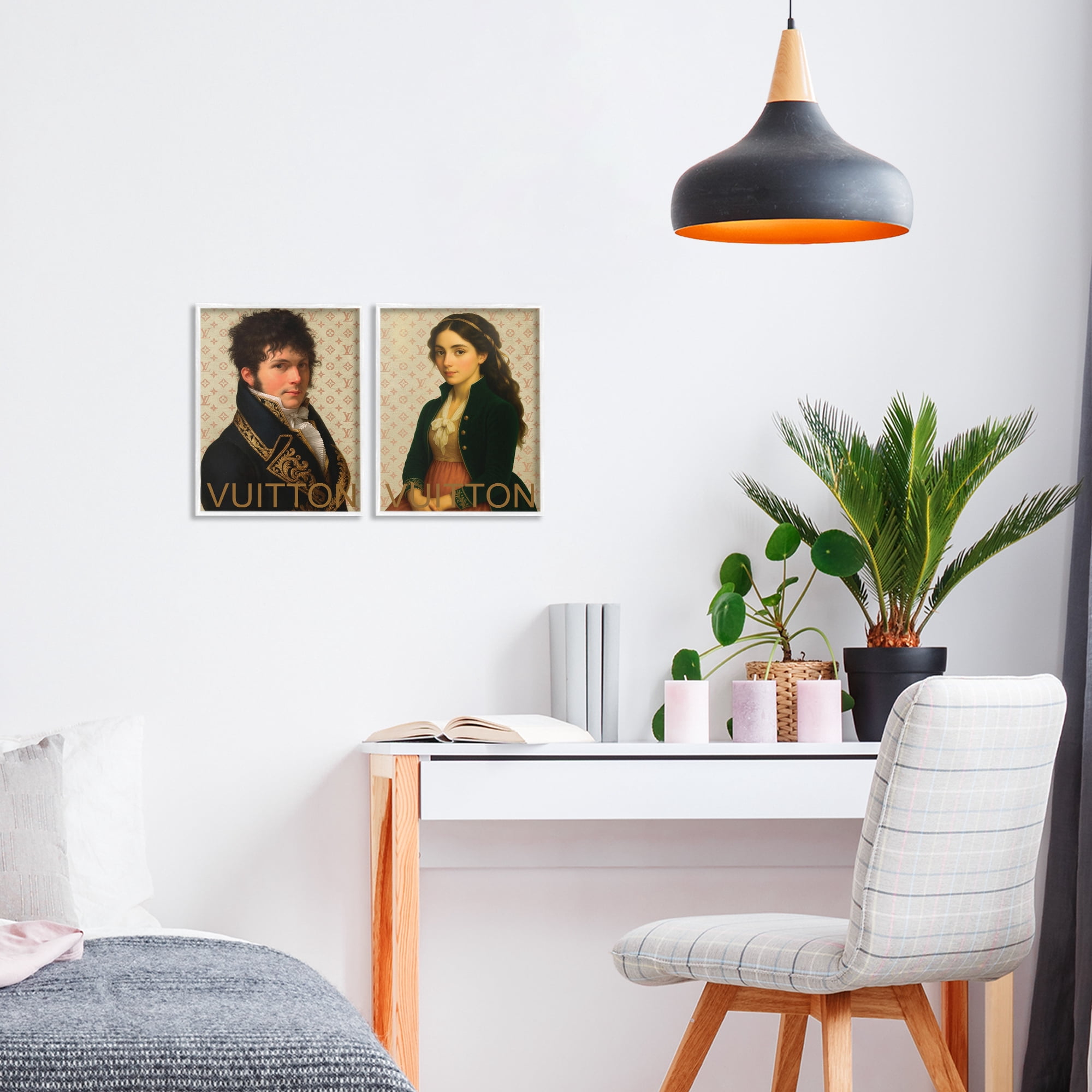 Stupell Industries Glam Fashion Models in Spring 2 Piece White Framed Giclee Art Set, design by Grotto Studios