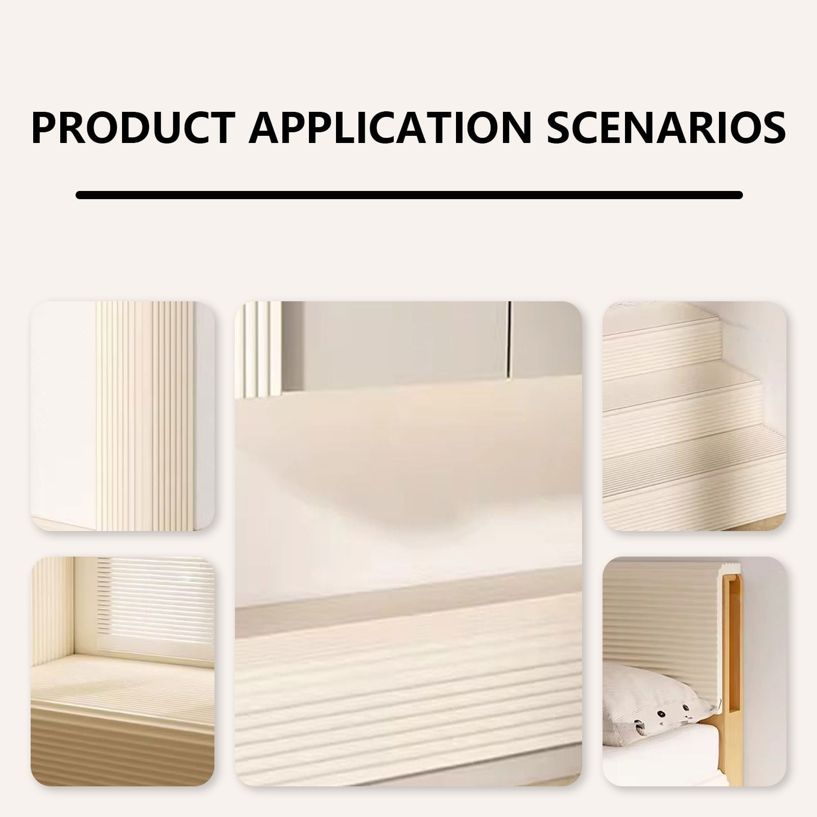 Foam Edge Protector Strip Self Adhesive Padded Wall Bumper Strip Soft High Elasticity Cushion Guard for Home Furniture and Corner Protection 78.74 x 7.87 Inches