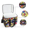 thumbnail image 6 of FORMRS Insulated Cooler Bag 24 Cans Capacity Soft Leakproof Lunch Box with Side Pockets, Art Triangles, 6 of 7