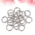 thumbnail image 1 of SHOWERORO 20 Pcs O Shaped Open Jump Rings Charm Attachment Rings Connector for Bags Silver, 1 of 6