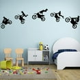 thumbnail image 6 of FACAILGZPY Dirt Bike Decals Wall Stickers Motocross Sports Stickers Wallpaper Decor for Boys Teens Home Decoration Playroom Bedroom Living Room, Black, 6 of 7