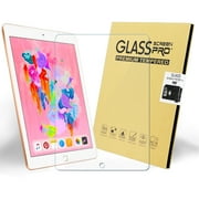 KIQ Tempered Glass Screen Protector [3 Pack] Anti-Scratch Shatterproof Invisible 9H Bubble-Free for Apple iPad 10.2 9th 8th 7th Gen