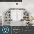 thumbnail image 4 of VAXCEL Eastgate 1-Light 12 in. Wide Matte Black Traditional Schoolhouse Semi Flush Mount Lighting Fixture, White Frosted Opal Glass Shade, LED Compatible, for Low Ceilings, Bedroom, Hallway, Kitchen, 4 of 11