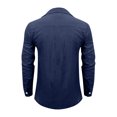 thumbnail image 5 of Mens Dress Shirts Long Sleeve Button Down Dress Stretch Collared Shacket with Chest Pocket Solid Color Casual Work Slim Fit Lightweight Blouse, 5 of 5