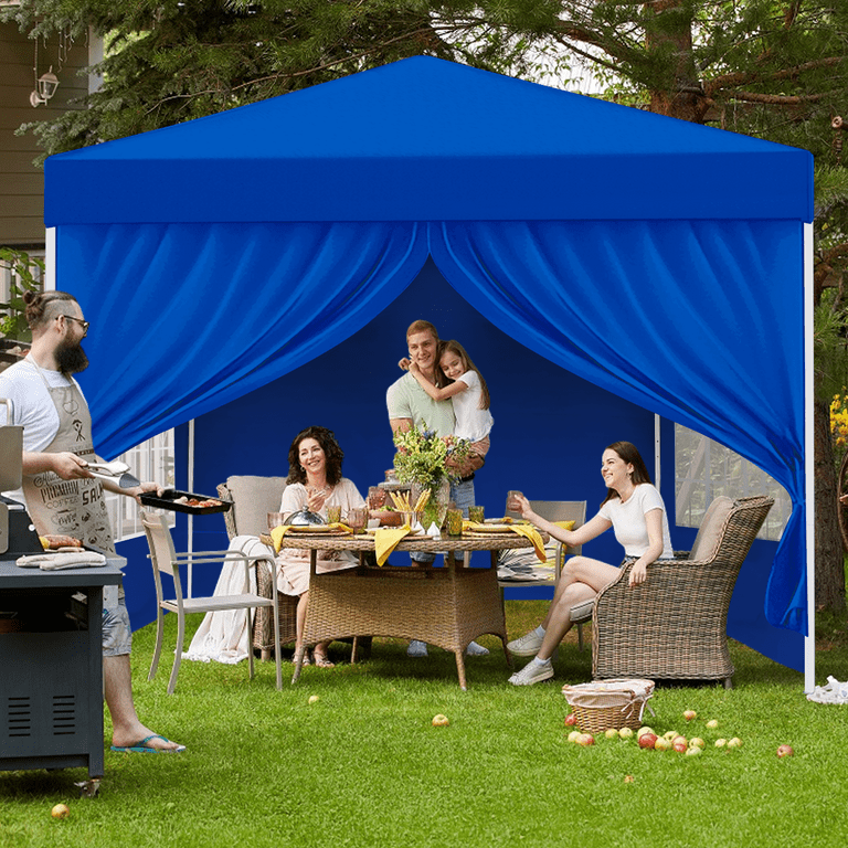 GVDV 10'x10' Easy Set-Up Pop-up Outdoor Canopy Tent with Removable